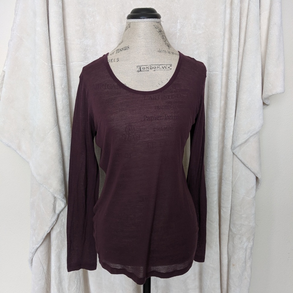 Kain Sheer Burgundy Top